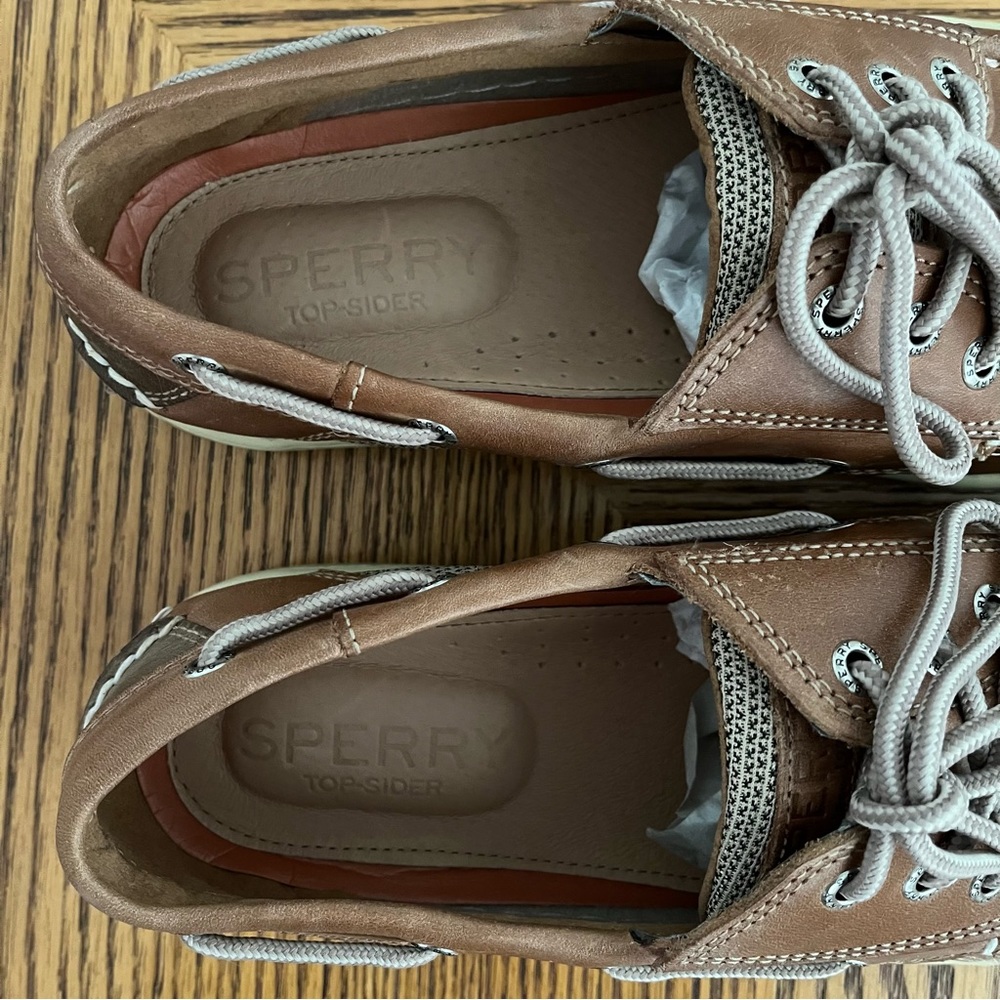 NEW SPERRY Billfish Boat Shoes - Dark Tan - Picture 6 of 13